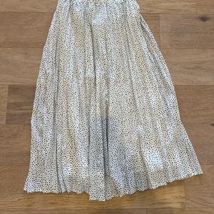 Elegant White Polka Dot Skirt